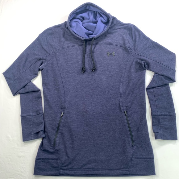 Hurley Sweaters - Hurley Pullover Cowl Neck Loose Sweatshirt Navy Blue Zippered Kangaroo Pocket